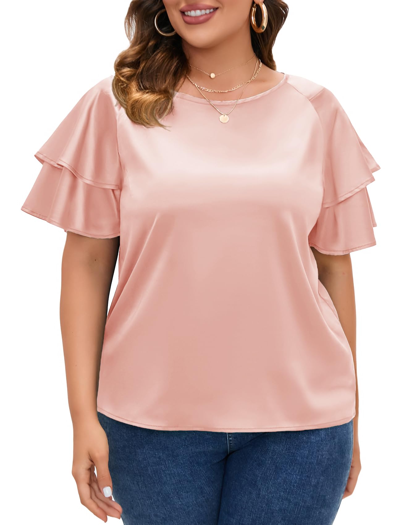 TODAYFUL - mamu online✴︎ Volume sleeve satin blouse 619PB+l2APL.jpg